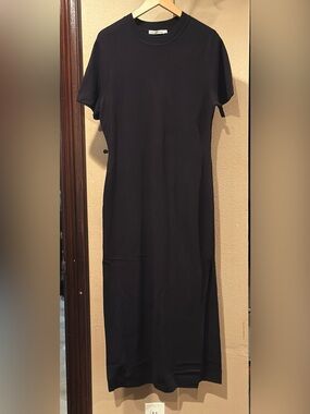 Abercrombie & Fitch short sleeve Maxi Dress in Black XLP